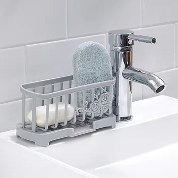 

Kitchen Sink Sponge Storage Rack Drainer Bracket Towel Brush Holder Household Storage Organizer Container Tray Shelf