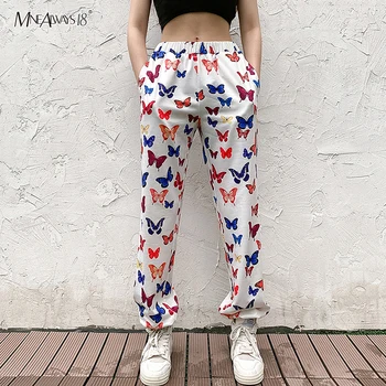 

Mnealways18 Butterfly Print Sweatpants Women Harem Pants Fashion Summer Trousers Loose Joggers Casual Streetwear 2020 Jogger