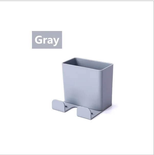Gray 1 шт. настенный смонтированный органайзер, коробка для хранения, пульт дистанционного управления, кондиционер, чехол для хранения, держатель для мобильного телефона, подставка, контейнер - Цвет: Gray