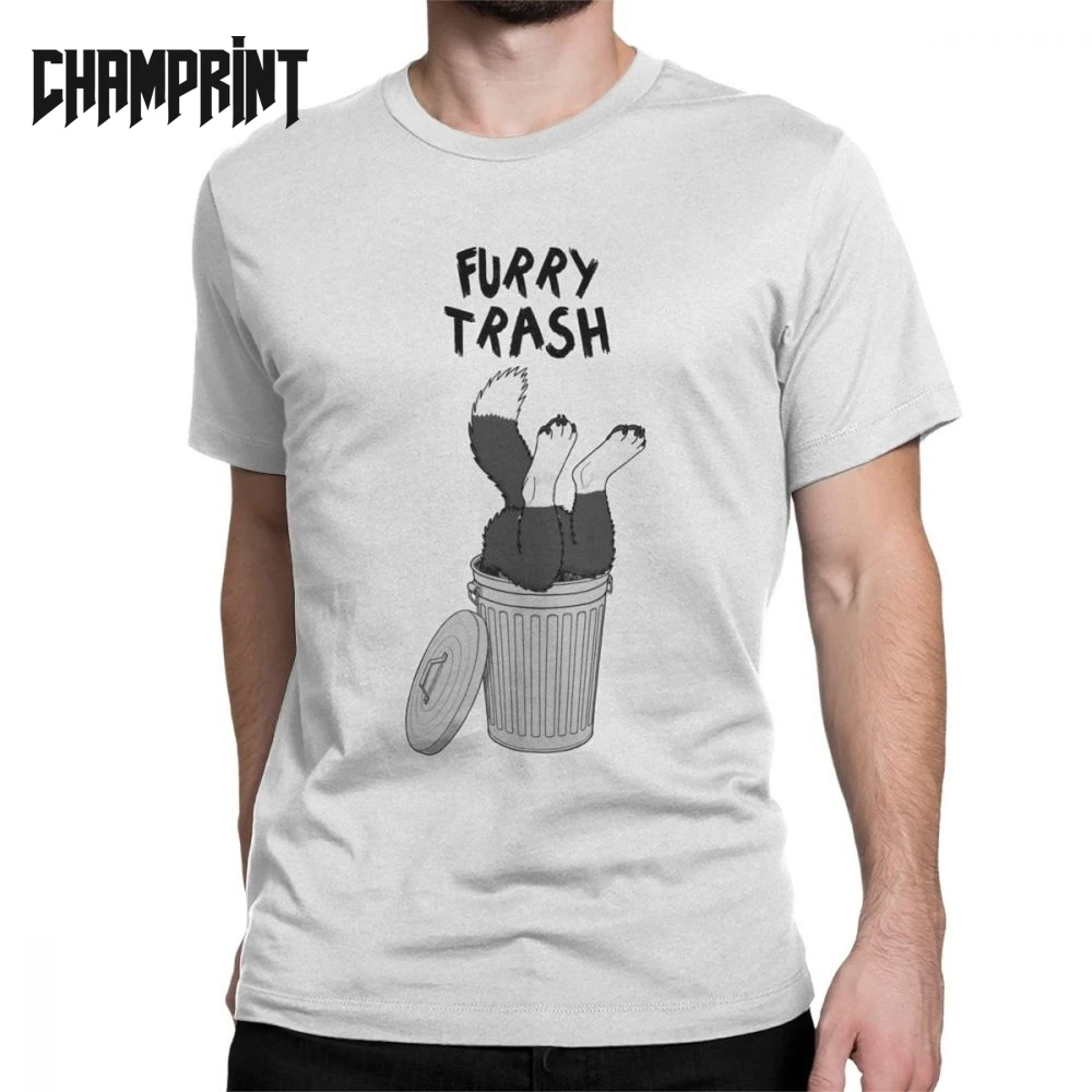 

Men T-Shirts Furry Trash Border Collie Novelty Cotton Tee Shirt Short Sleeve Dogs Lover Pet Collies Dog T Shirt Clothing Printed
