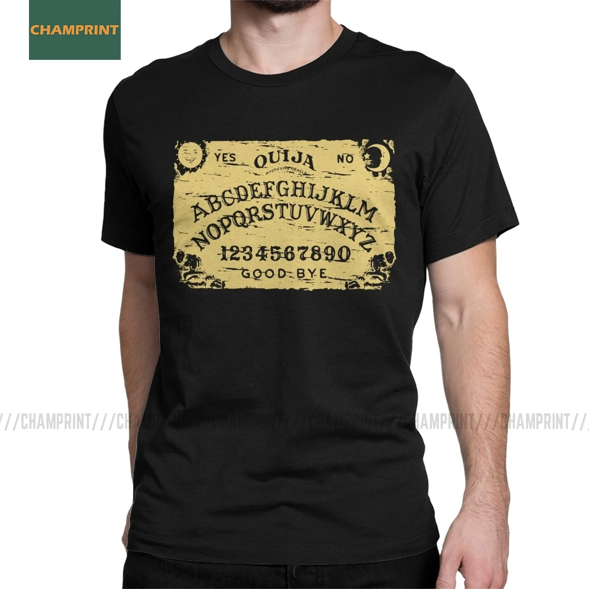 Футболки Ouija с изображением доски Мужская хлопковая футболка короткими рукавами