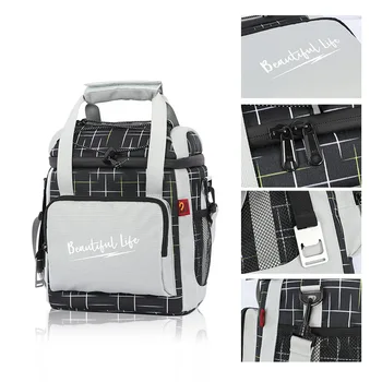 

Portable Multifunctional Cooler Bag Outdoor Camping Hiking Picnic Bento Snacks Fruit Drinks Storage Handbag Supplies Accessories