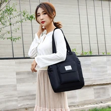 Женские холщовые сумки среднего размера с верхней ручкой в Корейском стиле, сумка на плечо, сумка для покупок