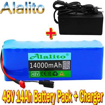 

Alalito electric bicycle battery 48v 14ah lithium ion battery pack bicycle conversion kit bafang 1000w and charger