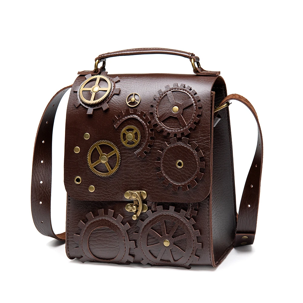 Y10 Bolsos de hombro Retro Steampunk para mujer, de mano Vintage con reloj, bolso de mano para el día a día, bandolera informal para - AliExpress