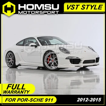 

VST style FRP Unpainted Car Body Kit Front Rear Bumper Side Skirts Wheel Eyebrows Exhaust Pipes For Porsche 911 2012-2015