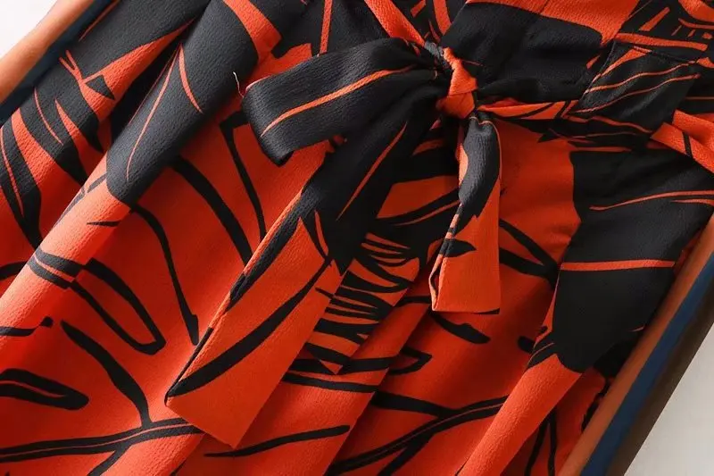 AliExpress завод Весенние новые стильные элегантные свободные женские брюки с высокой талией и принтом
