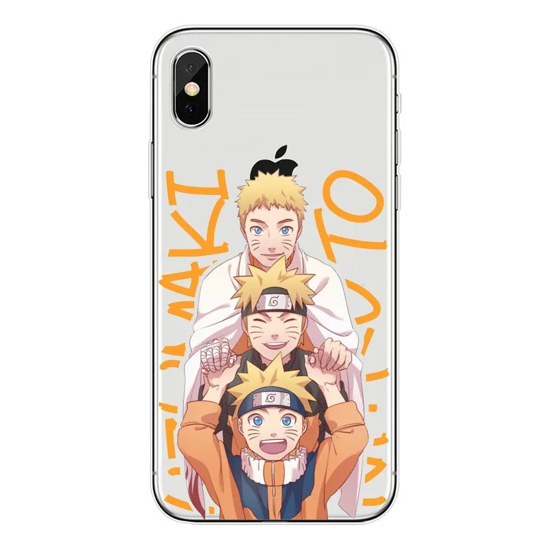 Moda аниме Uzumaki Наруто Саске Какаши мягкий Тампа да Caixa Do силиконовый чехол для iPhone да Apple X XR XS Max 8 7 6 Plus 5 4 - Цвет: TPU