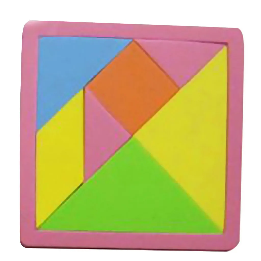 7 Pieces EVA Foam Tangram Brain Educational Teaser Puzzle Game Kid Toys