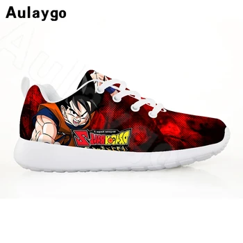 

Aulaygo Intense Goku Dragon Ball Anime Cartoon Pattern Sneakers For Kids Casual Children Lightweight Children Walking Boy Flats