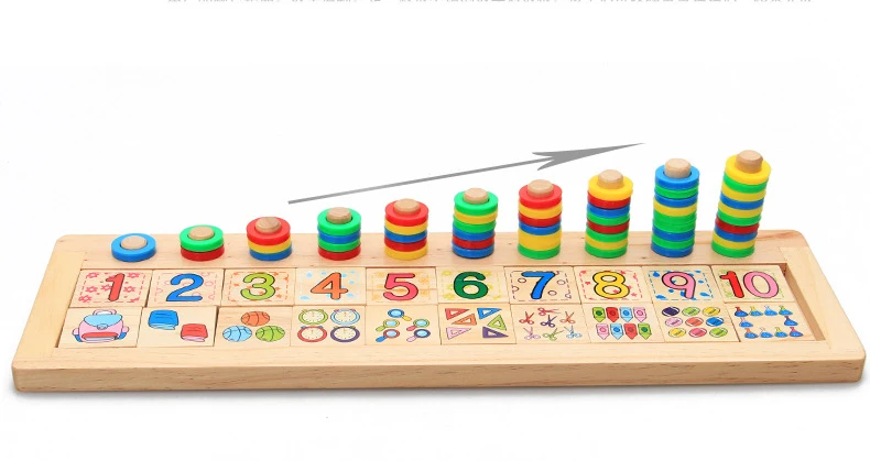 Материалы montessori калькулятор счеты деревянный пазл для детей для того, чтобы считать номера, соответствующие раннего образования обучающая Математика игрушки 3-6 лет