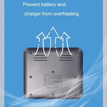 

8 Slots Intelligent LCD Display USB Battery Charger for AA AAA C D Size Battery Q9QC