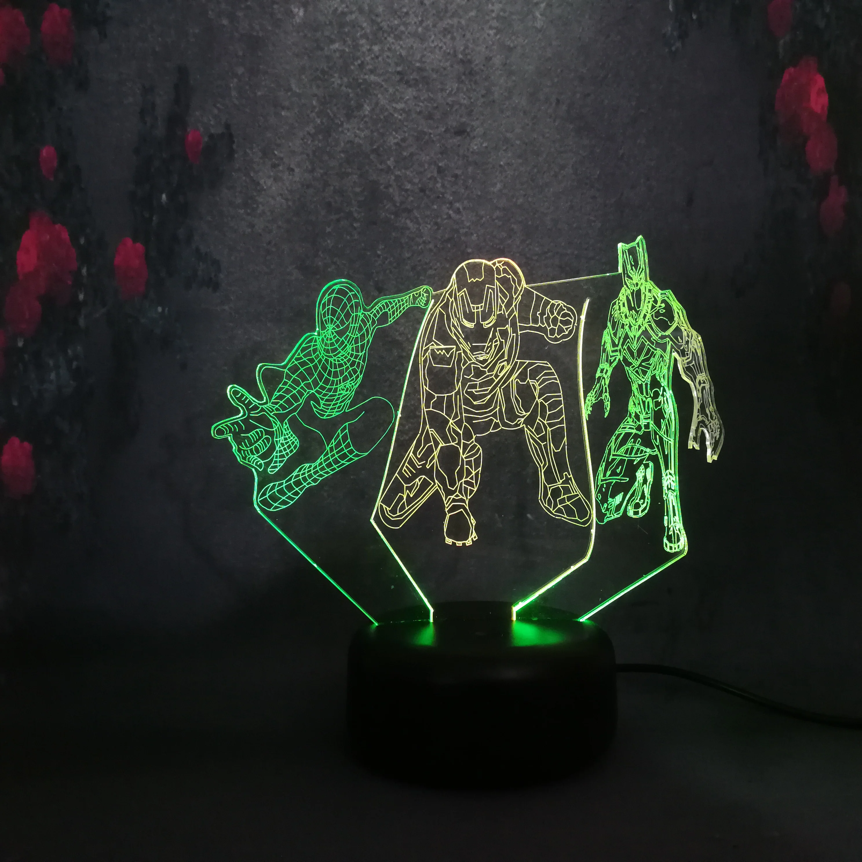 Светящийся блеск 3D DIY Декор настроения свет подростковый поклонение герой DC