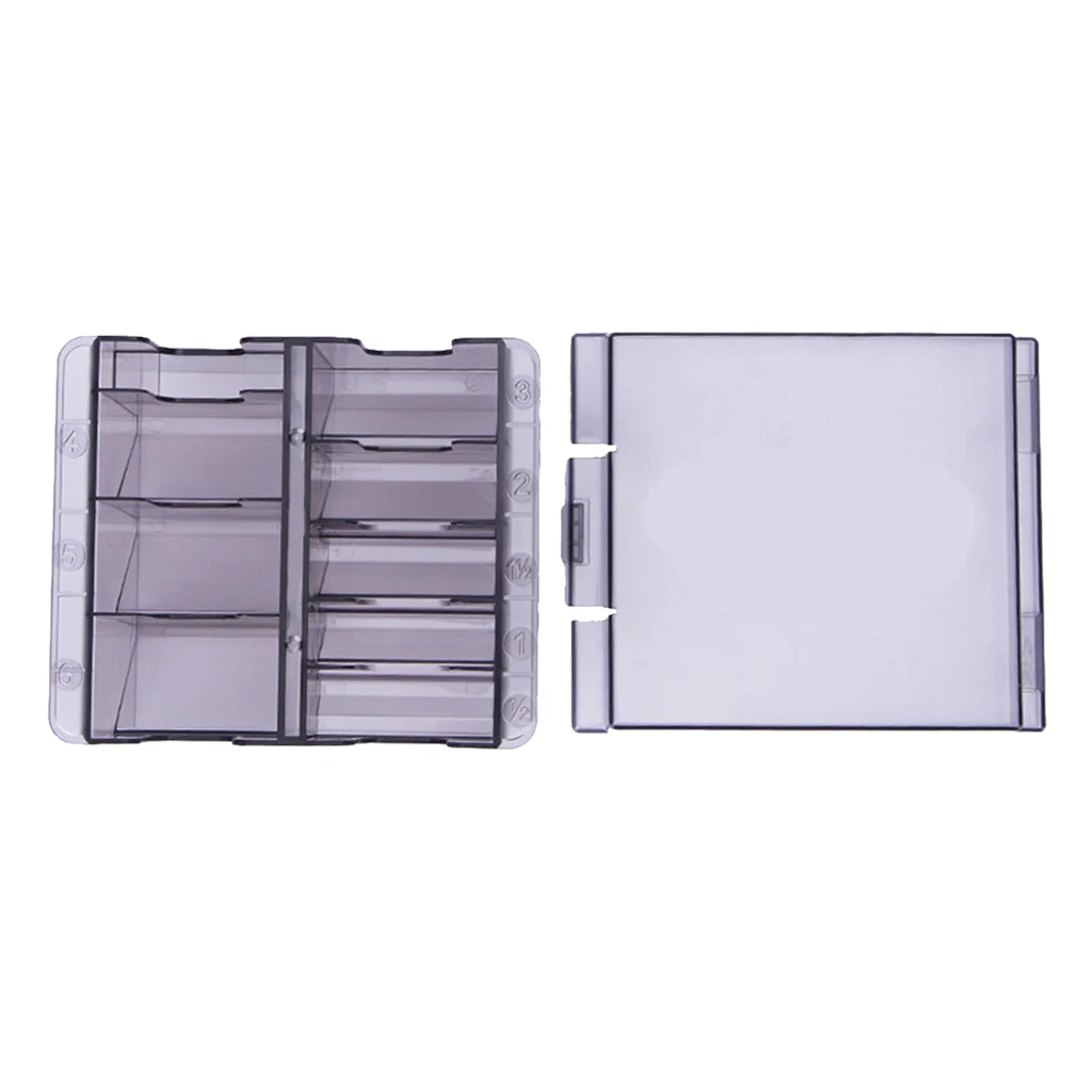 Transparent Hair Clipper Storage Box，Organizer Base Case, Electric Fader Caliper Comb Storage Hairdresser Tool