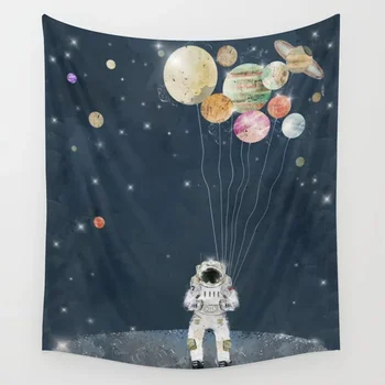 

Solar Collector Astronaut Tapestry Wall Hanging Tapestries Dorm Wall Art Home Decor Traveling Camping Beach Towel Yoga Mat
