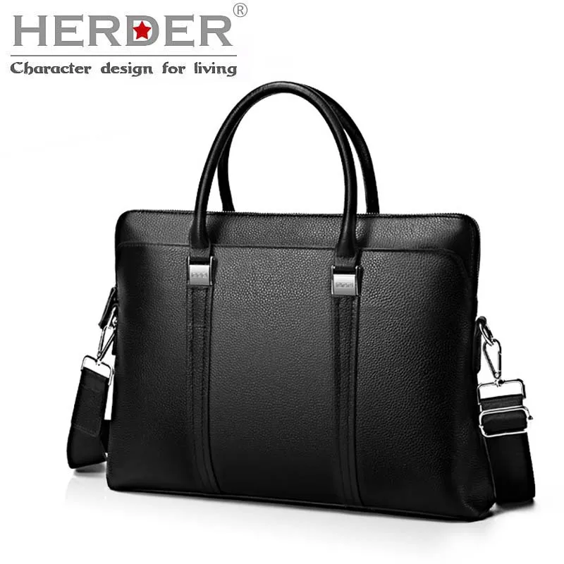 HERDER модный кожаный мужской деловой портфель/кожаная Ретро Мужская сумка-мессенджер/Повседневная деловая сумка из натуральной кожи