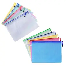 А4 Размер сетки документов Файл сумки хранения с молнией для косметики офисы