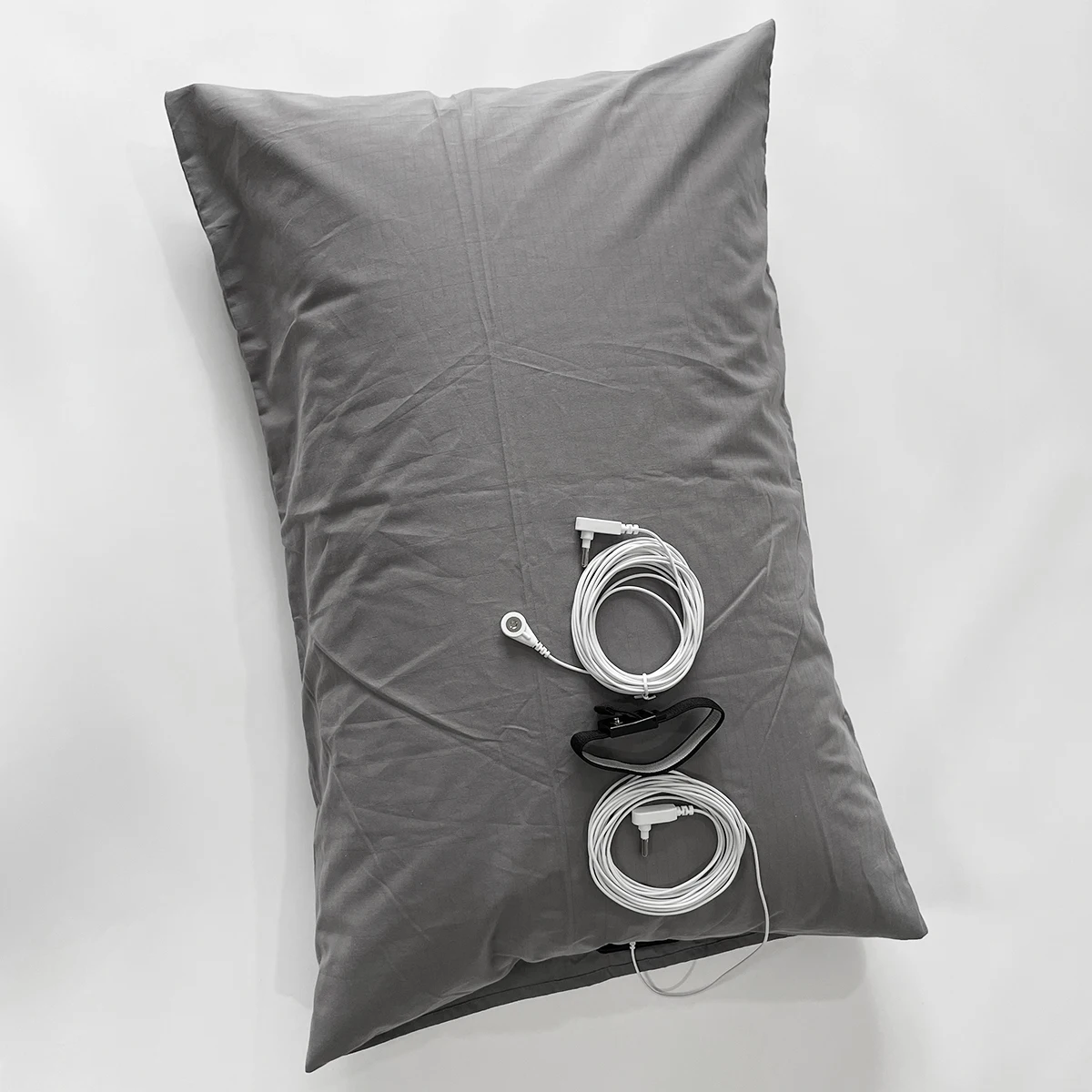EMIKITS Earthing Fitted Pillowcase Grey Color Radiation-proof Kits Silver Fiber Grounding Health EMF Protection for Better Sleep 3