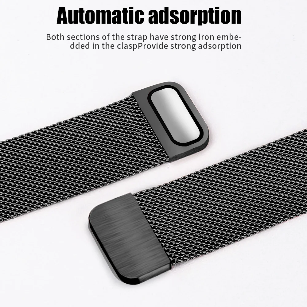 Stainless Steel Milanese Strap For Apple Watch 6 Se Band 44mm 40mm 42mm 38mm Smartwatch iWatch Series 345 Bracelet Magnetic Loop