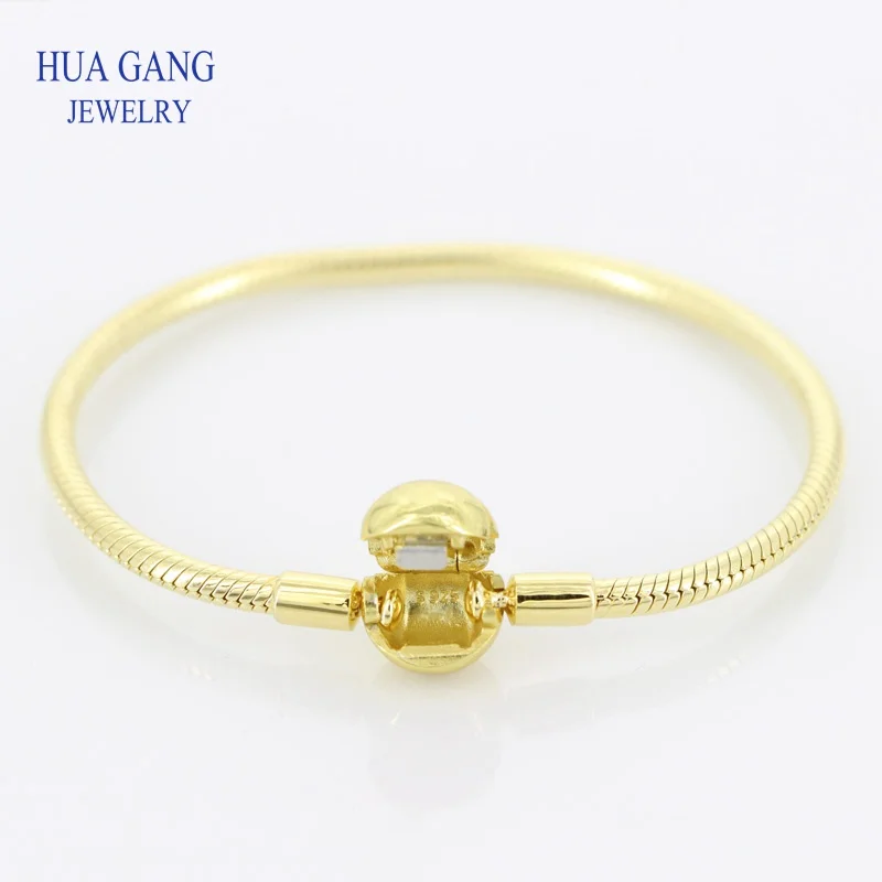 Горячая Распродажа 925 пробы серебро aureate fit pan браслет на цепочке браслет для женщин подходит для DIY Шарм бисера хорошее ювелирное изделие подарок