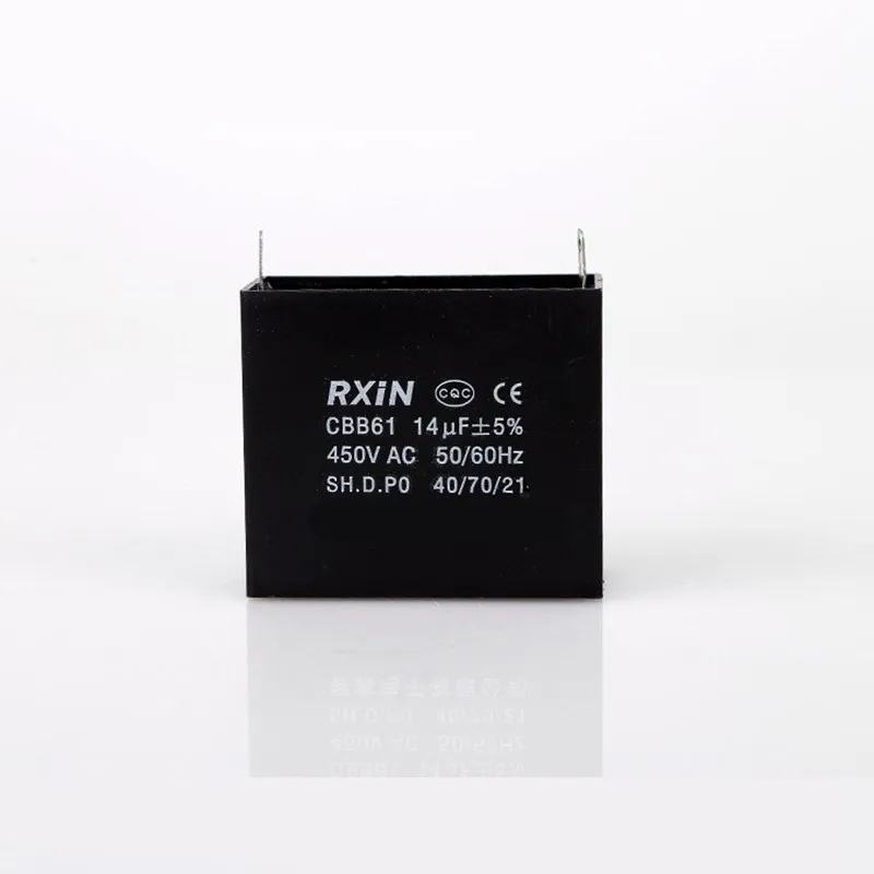 CBB61 starting capacitance AC Fan Capacitor 450V AC8uF 10uF 12uF 14uF 15uF 16uF 18uF 20uF 24uF 50 60Hz Motor Run Capacitor 1pcs