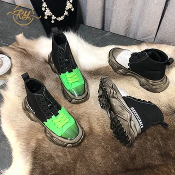 

RY-RELAA women fashion sneakers women 2018 luxury shoes women designers INS Genuine Leather platform sneakers women casual shoes