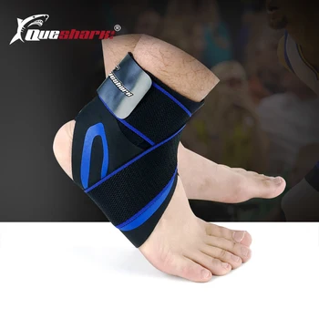 Queshark Professionele Elastische Bandage Enkel Ondersteunt Verstuiking Preventie Ankle Brace Protector Gewichtheffen Enkel Bewakers