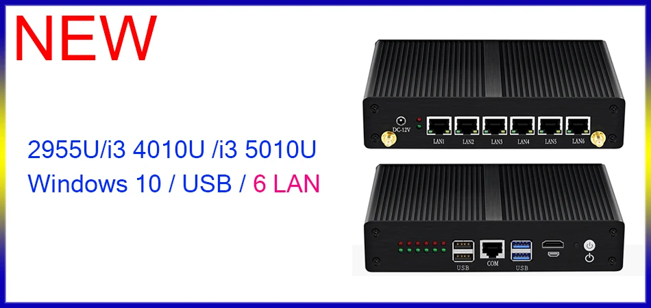 XCY брандмауэр pfsense ПК intel Celeron J1800 J1900 маршрутизатор ПК 4 порта ethernet Windows 10 HTPC VGA безвентиляторный мини ПК