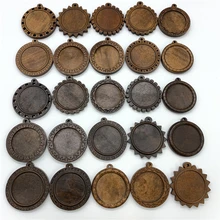 5 шт./лот 30 мм Дерево Кабошон Настройки стекло кабошон дерево Камея База Установка для самостоятельного изготовления ювелирных изделий кулон браслет аксессуар