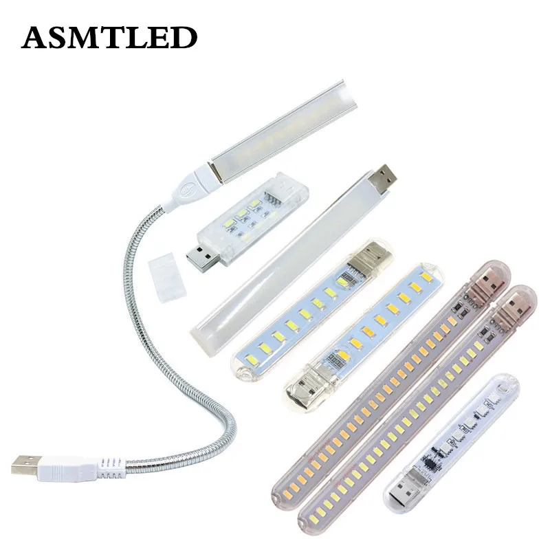 5V USB Led Light 8Leds SMD 5730 USB Book Lamp Mini USB Gadget for Reading  Camping Laptop Pc Mobile Power Bank Charger 8Leds, Warm White – SmartEshop