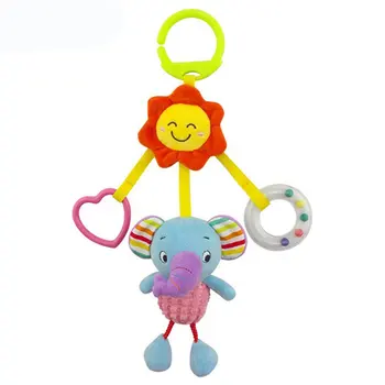 

Bright Color Animals Rattles Toys Cotton Bed Stroller Pram Crib Hanging Soft Plush Toys Baby Crib Bed Hanging Bells Toys