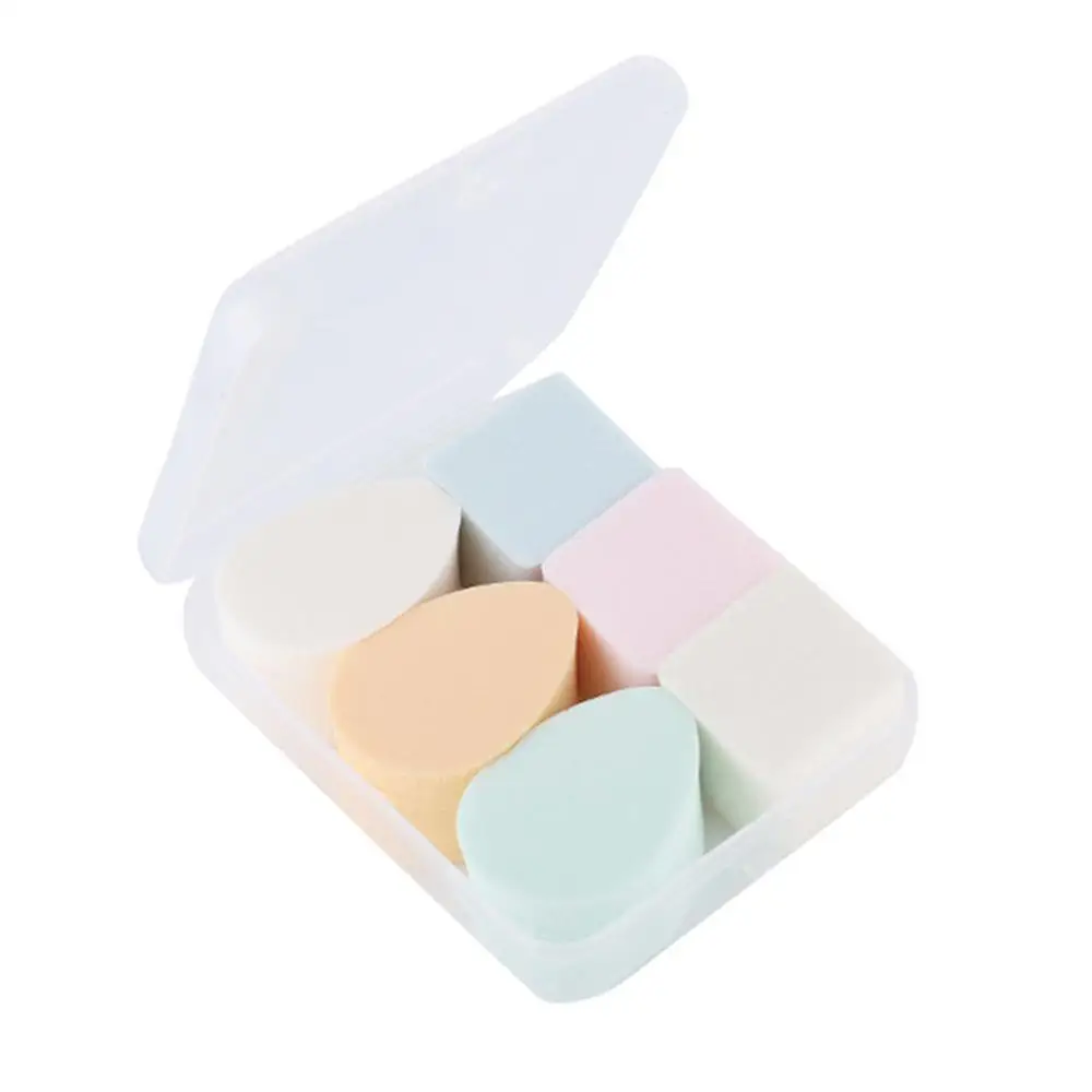 6pcs 1/3 шт. Pro косметическая пуховка для нанесения основы под макияж мульти Форма губки пудра BB крем румяна косметические пуховки - Цвет: 6pcs
