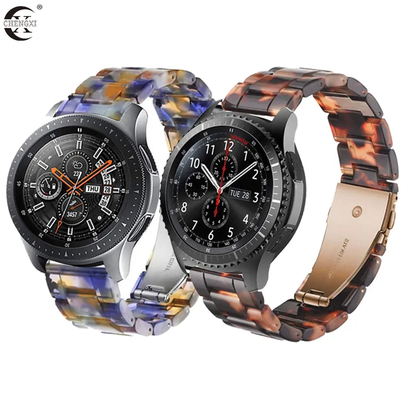 22 мм ремешок для часов Samsung galaxy watch 46 huawei 2 classic Gear S3 Frontier из смолы amazfit gtr 47 GT