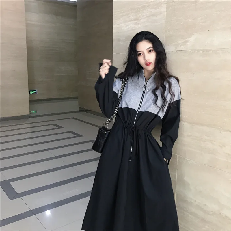 Yamamoto-стиль Yohji Yamamoto Французский Ретро Hong Kong вкус средней длины платье женское осень и зима элегантный Platycodon Gra