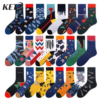 

[KETA]Colorful Brand Cotton Women Socks Female Printed Cute Funny Happy Socks Ladies Casual Crew Socks Girls Skateboard Sox