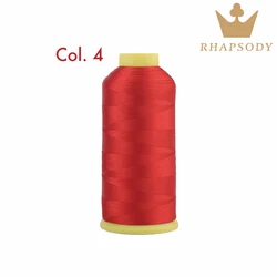 Premium Polyester Embroidery Thread - 5000m, Vibrant Assortment (4 Flame Scarlet)