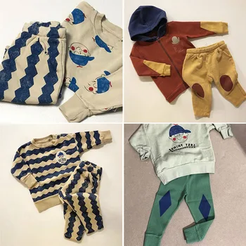 

EnkeliBB European and American Style Toddler Boys Autumn Winter Loose Pants Sweatpants Cute Funny Pattern Children Girl Bottoms