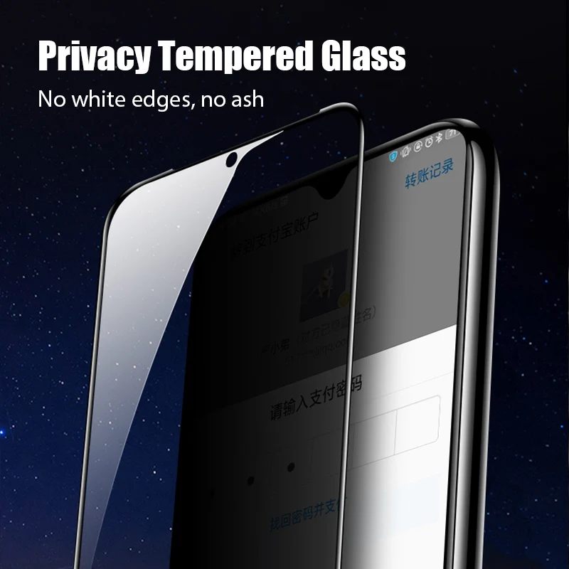 Anti Spy Screen Protector for Xiaomi Poco X3 Pro M3 F3 F2 Privacy Glass on Xiaomi Redmi Note 10 9 8 Pro 10s 9s 8T 8 7 9A 9 9C 9T best screen guard for mobile