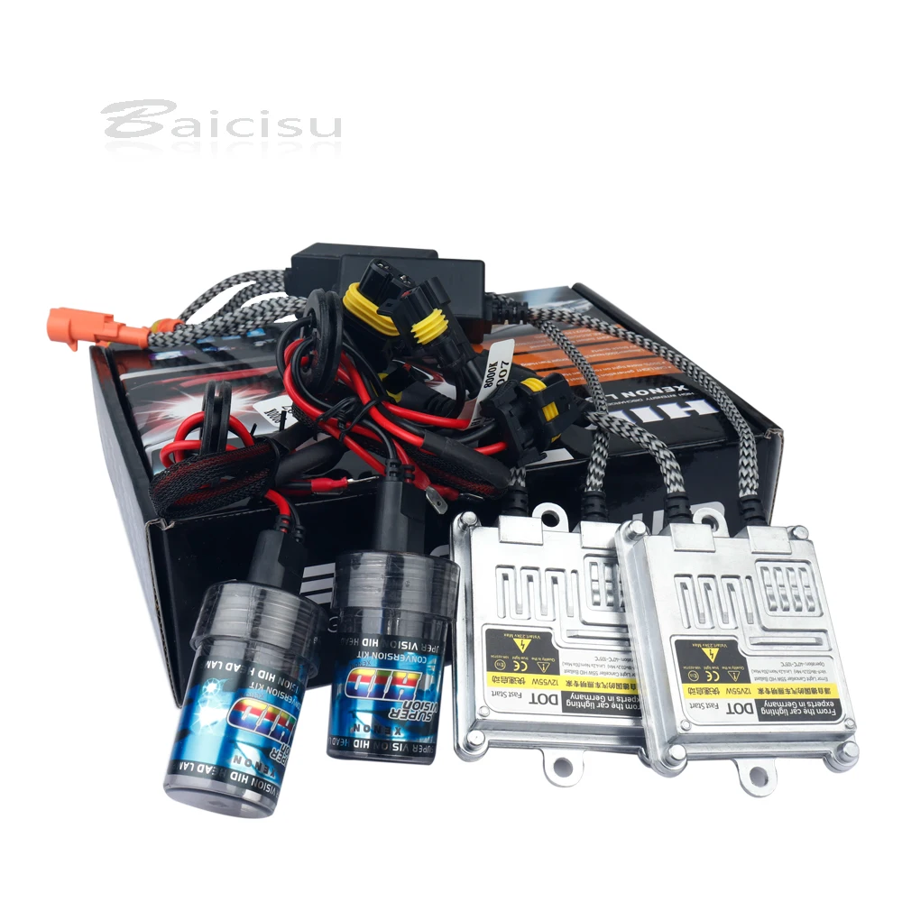 Ксенон H7 55 Вт AC тонкий балласт HID ксеноновая фара комплект 12 В H1 H3 H11 9005 hb4 h4 Bi Xenon 4300k