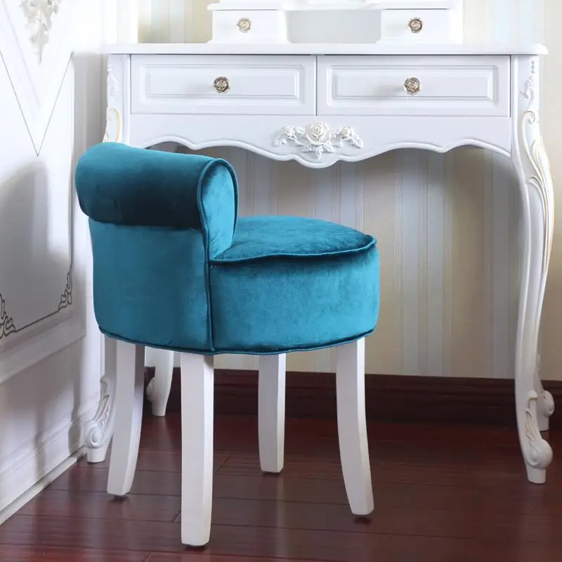 Креативный туалетный стул из цельного дерева для макияжа обувь тканевый столик