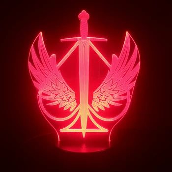 

League of Legends Kayle 3D Lamp Led The Rightrout Nightlight Bright Base Touch Sensor Night Light Lamp Colorful with Remote