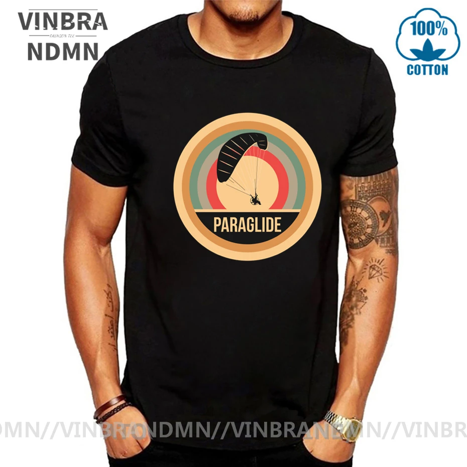 Maglietta Da Parapendio Vintage Maglietta Da Uomo Retrò Parapendio Maglietta Da Paracadute Paramotor Maschile Maglietta Da Sub Cielo Abbigliamento Sub