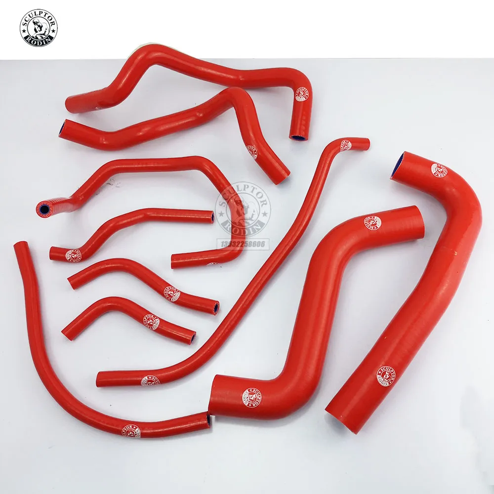 K8-113 K8-114 RED Комплект силиконовых шлангов радиатора подходит для TOYOTA Vios 1,5 2004-(10 шт.) красный/синий/черный - Цвет: K8-113 K8-114 RED