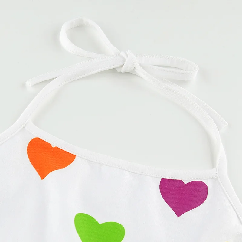 Bandage Crop Top Women New Heart Printed Kavaii Women Camis Sexy Bandage Women Tanks Top Fashion Underwear Streetwear New