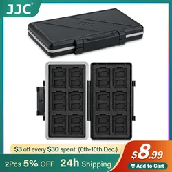 JJC – porte monnaie à 36 fentes pour cartes SD, doublure en mousse souple pour 24 TF Micro SD SDXC SDHC et 12 cartes SD, boîte de rangement 