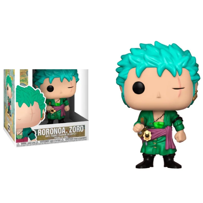 FUNKO ONE PIECE 10cm Roronoa Zoro 327 # японское аниме мультфильм экшн-фигурки коллекционные