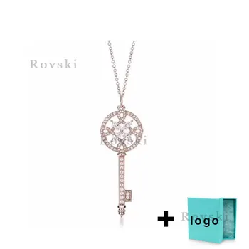 

XL TFX Rllen sterling silver key series sweater chain necklace is perfect for women's party jewelry wholesale free shipping.