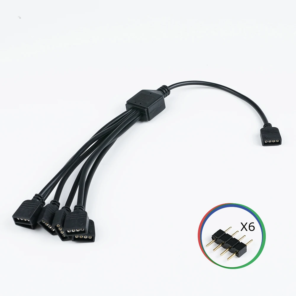 Разветвитель материнской платы RGB AURA 12 В 4 контакта двойной гнездовой порт от 1 до