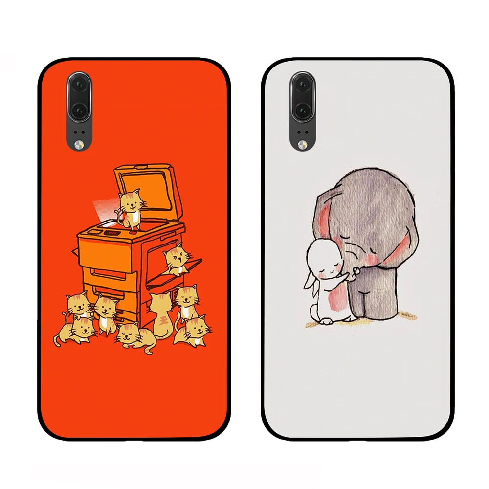 Заполненная кошка собака для huawei P30 P20 mate 10 20 Pro Lite Nova 3 4 3i чехлы