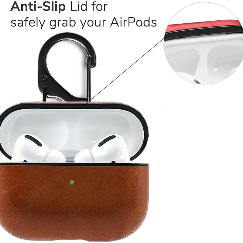 Tongdaytech кожаный чехол для Apple AirPods Pro с брелоком ударопрочный наушников 3 2 1|Бамперы|